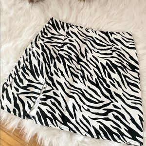 Zebra high waist skirt
